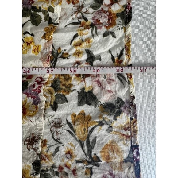 Womens Floral 2X Hi Low Asymmetrical Button Down 3/4 Sleeve Blouse Cottagecore - Picture 8 of 8